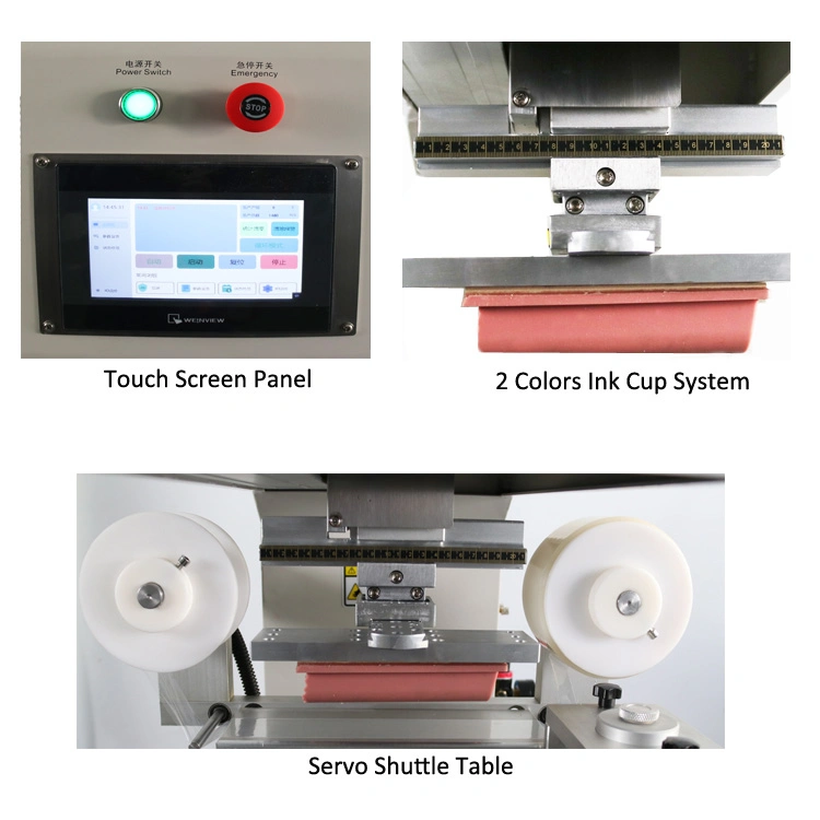 Servo Motor 2 Color Small Watch Dial Mask Tampo Pad Printer Printing Machine