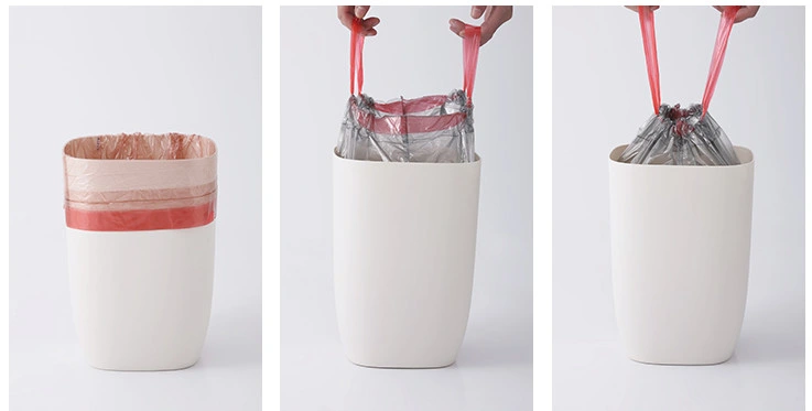 Price PE Biodegradable Pre Cut Drawstring Draw Tape Ribbon-Through Coreless Garbage Trash Bag Making Machine with Ligature