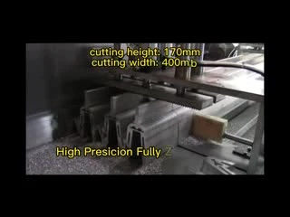 Segatrice idraulica a taglio trasversale per alluminio con avanzamento automatico, tagliabarre